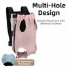 Breathable Mesh Pet Front Bag Double Shoulder Adjustable Strap Pet Carrier Backpack Portable Lightweight Dog Carrying Bag