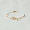 Handmade Seashell & Crushed Stone Bracelet with Lobster Clasp - Perfect Summer Travel Souvenir