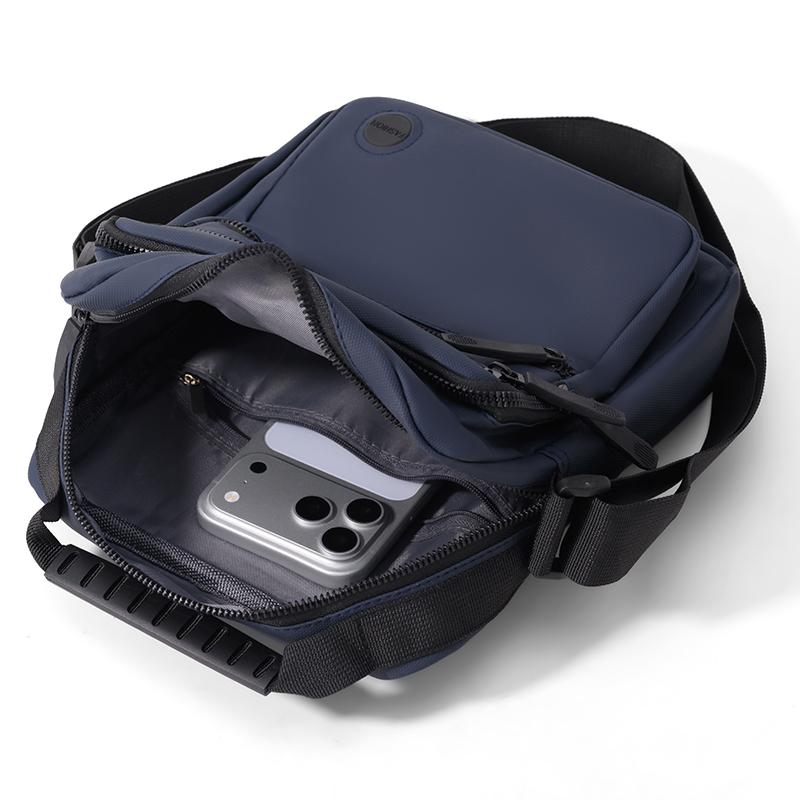 Men Oxford Crossbody Bag Multi Pocket Casual Shoulder Handbag for Travel Work