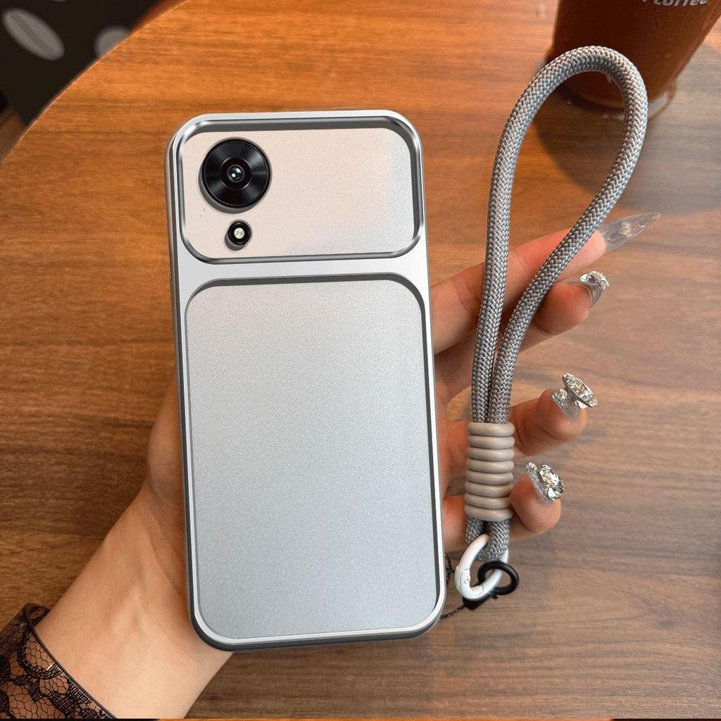 Luxury Big Window Phone Case with Lanyard for Samsung Galaxy A03 Core Premium Textured Casing