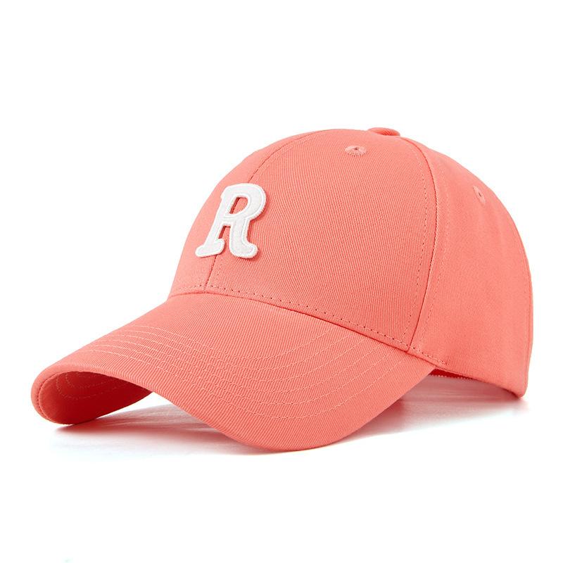 Multi-Color Hardtop R-Letter Baseball Hat Men'S And Women'S Sports Sunshade Sun Protection Moisture Cap Has Large Size