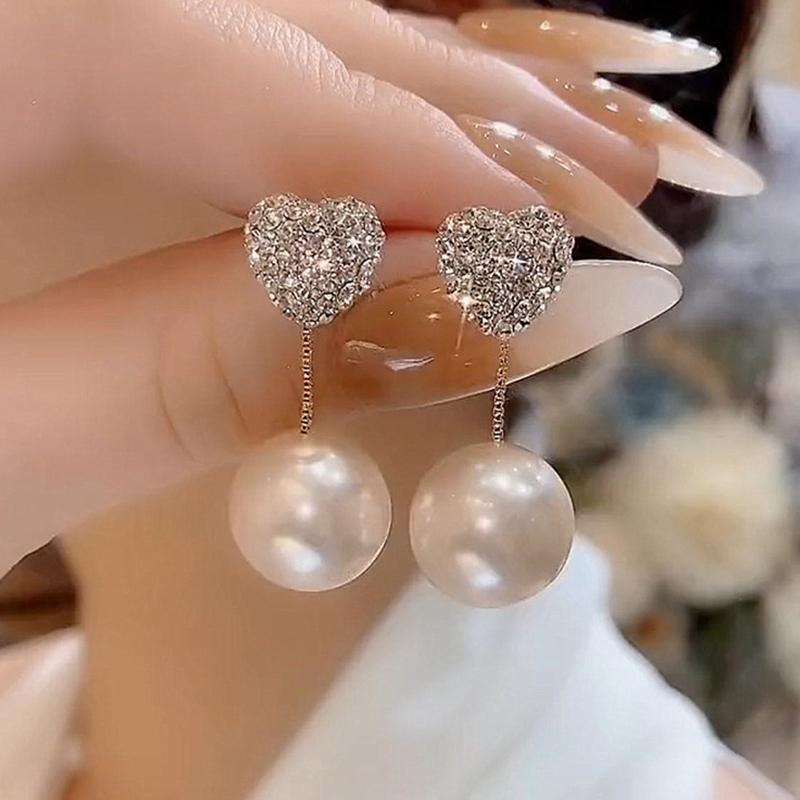 1 paio di orecchini a forma di cuore per amore orecchini eleganti da ragazza