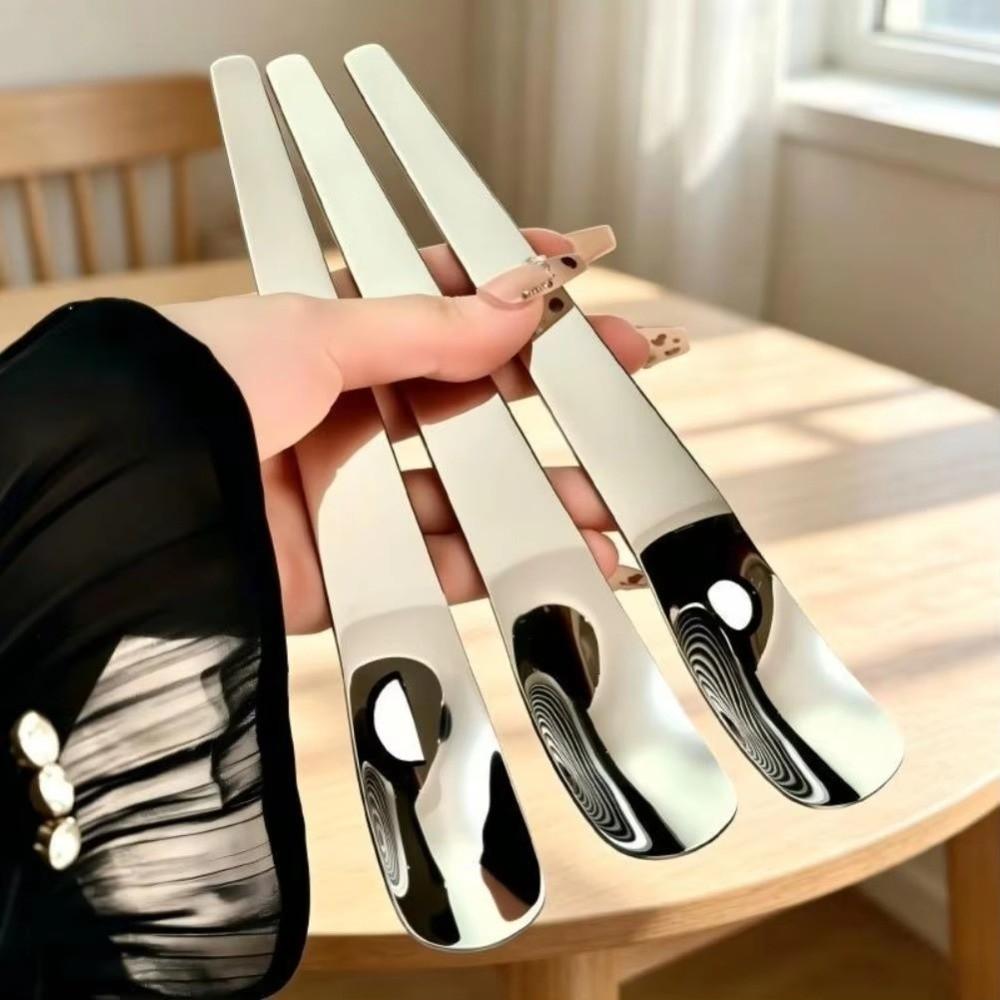 Thickened Handle Ice Cream Spoon Stainless Steel Yogurt Spoon Dessert Spoon Coffee Mixing