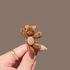 Women Hairpin Non-Slip Design Brown Bear Decor Hair Clip Scalp Friendly Hairpin Hair Styling Tool Hair Accessories