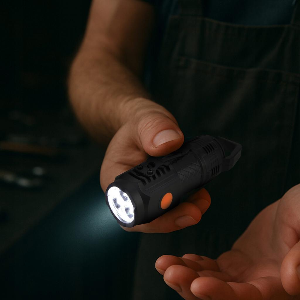 Latarka Brelok LED 5 Trybów Wielofunkcyjna