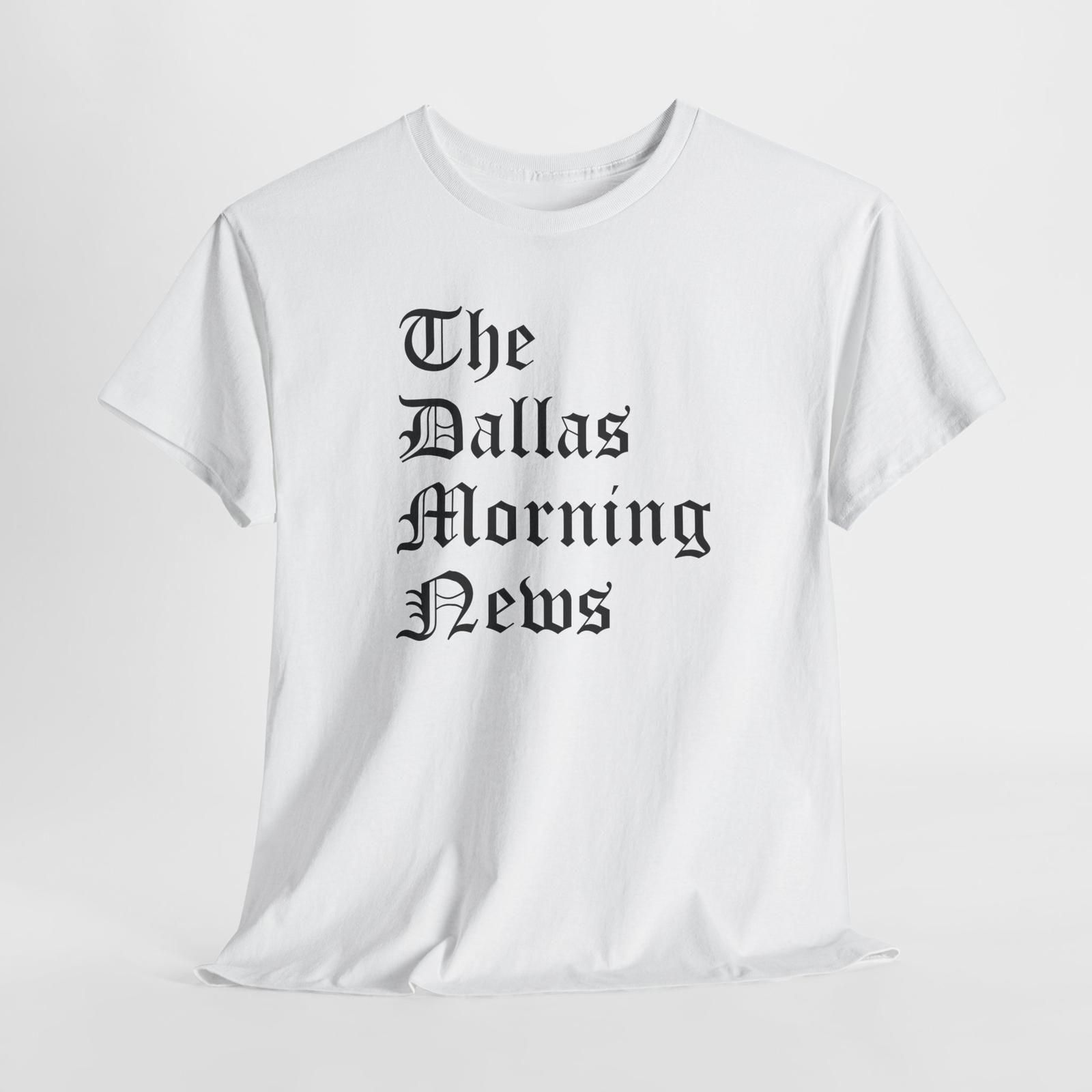 

Vintage Dallas Morning News Newspaper T-Shirt Mens Womens Tees Top, Retro Tshirt Tops Tee, Unisex Cotton Shirt, L