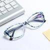 New Women'S Glasses Trend Printed Frame Reading Glasses Men Eye Protection Anti-Blue Light Presbyopia Eyeglasses +1.0 To +4.0