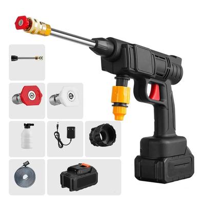 Pistola de água para lavagem de carro, alta pressão, 1200ah, portátil, recarregável, bomba impulsionadora, sem fio, lítio, máquina de lavar carro