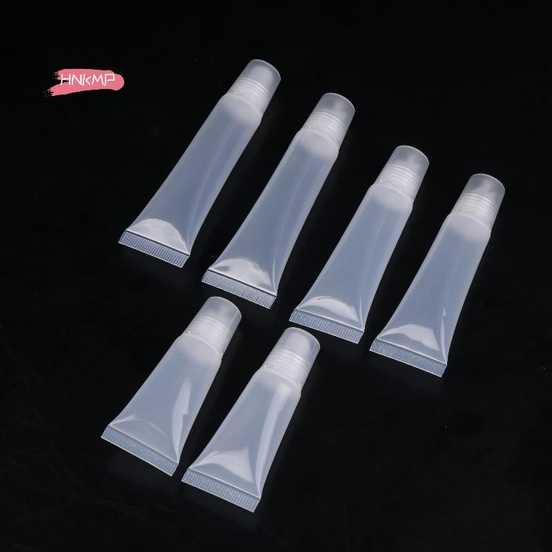 10Pcs Empty Lipstick Tubes Set 5/10/15ml Clear Lip Gloss Containers Soft Squeeze Lip Balm Makeup Soft Tube for DIY Beauty