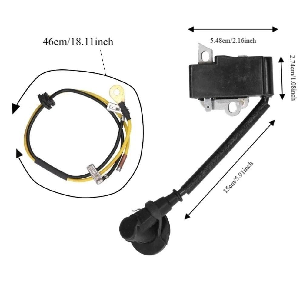Black Ignition Coil Module With Wire Replacement Coil for STIHL MS251 MS261C