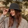 Bucket hat knitted wool basin hat women's autumn wool winter warm hat coil hat
