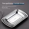 Stainless Steel Buffet & Barbecue Plate for Meat & Vegetables