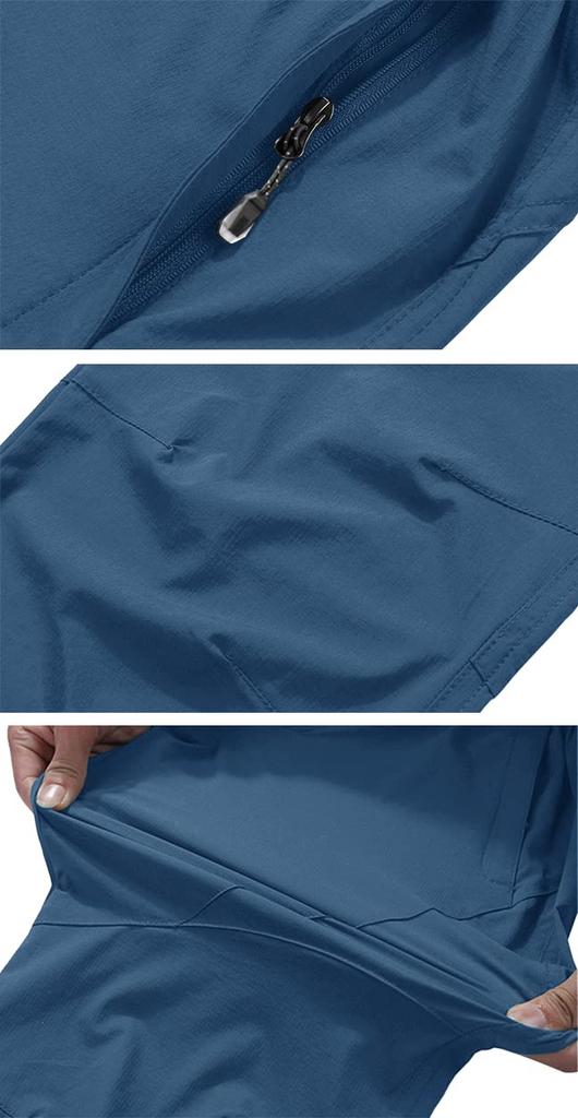 TACVASEN Casual Golf Solid for and Size 2XL Men's Pants, Color, Quick-Drying, Multi-Purpose, Fishing, Work, Hiking, Mountaineering, Blue-Gray,