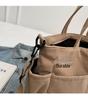 Women's Large-Capacity Corduroy Tote - Versatile Crossbody, Shoulder, Handbag for Commuting and Casual Use