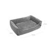 FEANDREA Dog Bed, Linen-Look Pet Bed, Dog Sofa Bed with Raised Edges, Non-Slip Bottom, Removable Washable Cover, XL, for Large Dogs, 110 x 75 x 27 cm