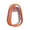 Transparent Design Jewelry Organizer Bag Leather Material Waterproof Jewelry Bag  Hand String