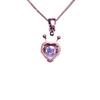 Exquisite Russian Purple Gold Shiny And Smart Radish Peach Heart Pendant Rose Gold Plated Crown Love Pendant Jewelry