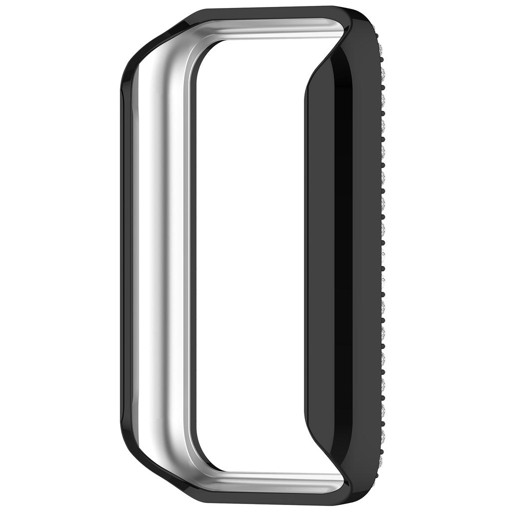 For Honor Band 10 Watch Case Rhinestone Decor Hollow Electroplating PC Watch Cover