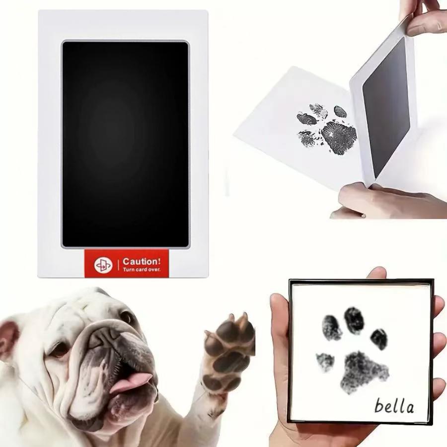 Safe Non Toxic Baby Handprint Footprint Ink Pad, Dog Or Cat Pet Owner Keepsake, DIY Inkless Nose and Pawprint Impression Making Kit