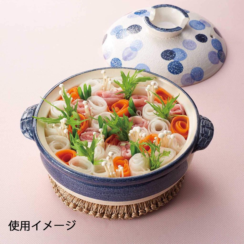 Santo Banko Ware Terre Cuite Taille Pois Fabriqué en 18195 Pot Blanc, 7, 1-2 portions, 1,4L, Motif, Japon,