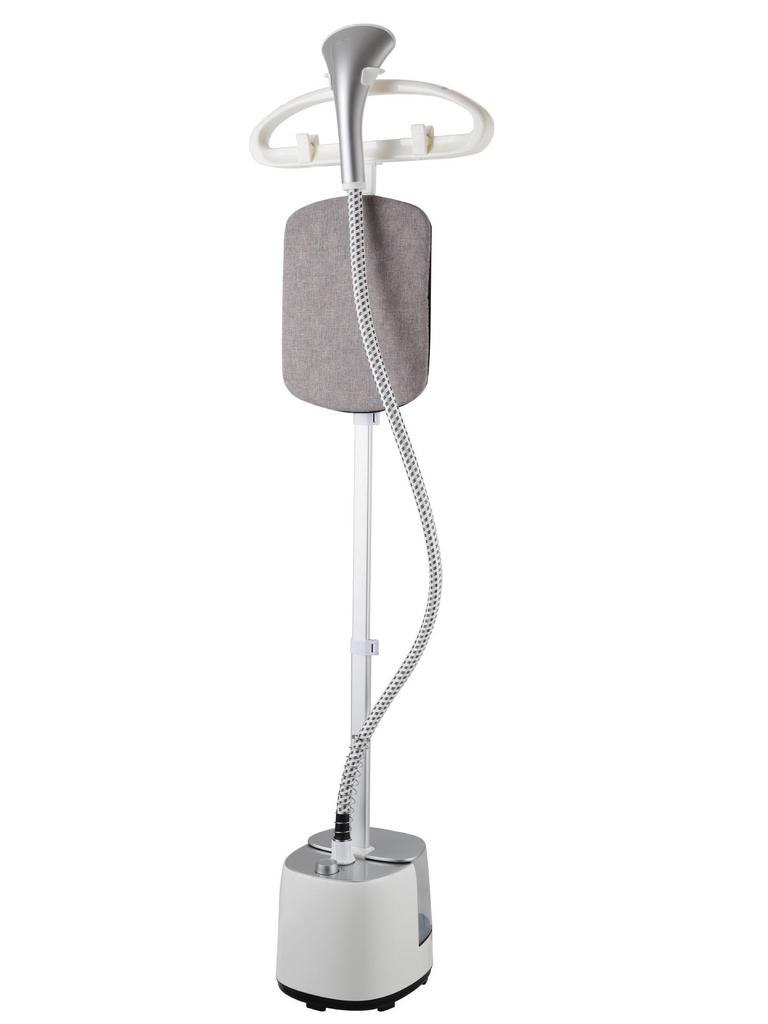 Dual-Rod Vertical Garment Steamer with Ironing Board, Large Steam Output, and Spacious Water Tank for Home Use