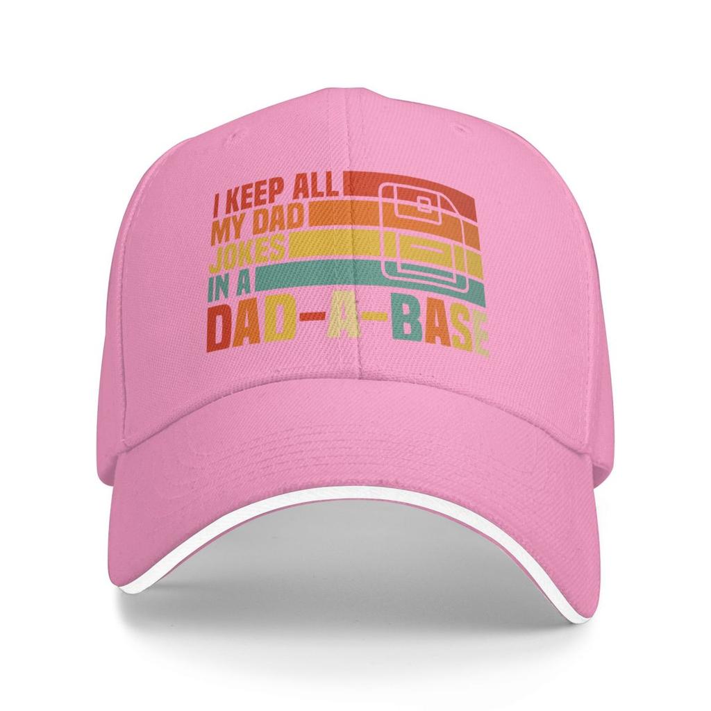 Baseball Caps I Keep All My Dad Jokes In A DadABase Fun Casquette Unisex Outdoor Summer Hats