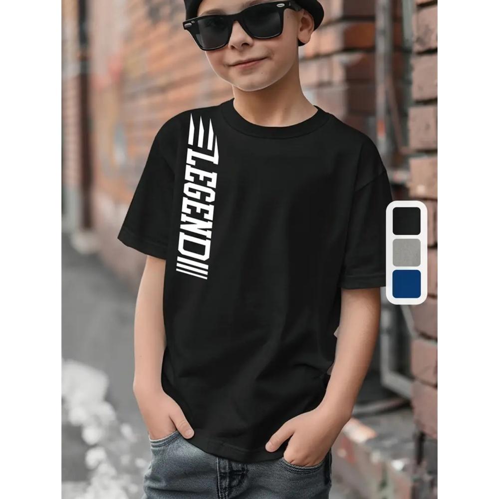 

2024 Простая повседневная детская одежда с 3D-принтом, верхняя футболка, модная футболка, простая детская одежда для мальчиков с коротким рукавом 120