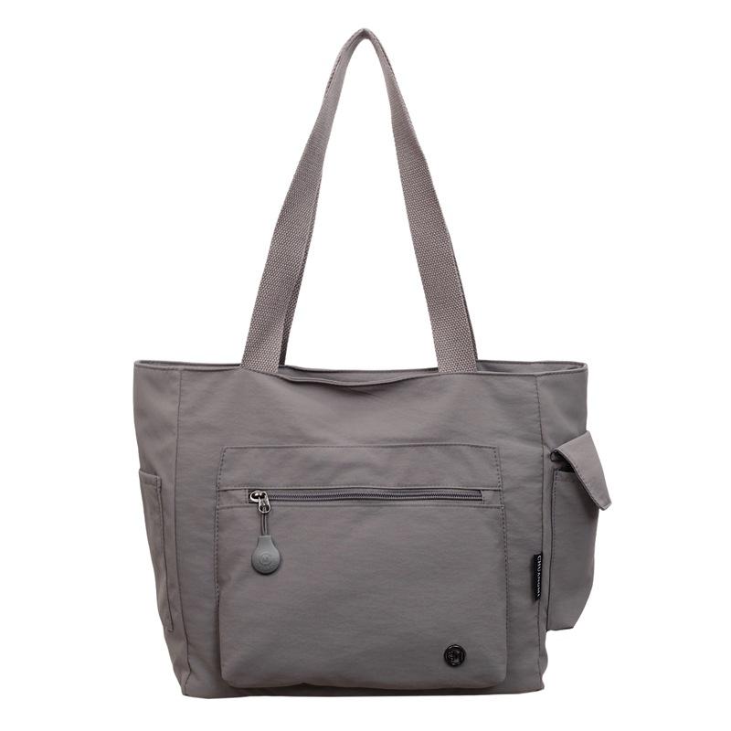 2025 new lazy style versatile literary class shoulder bag large capacity minimalist solid color casual commuting handbag