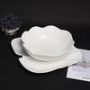 Ru Han Irregular Leaf Ceramic Dumpling Plate