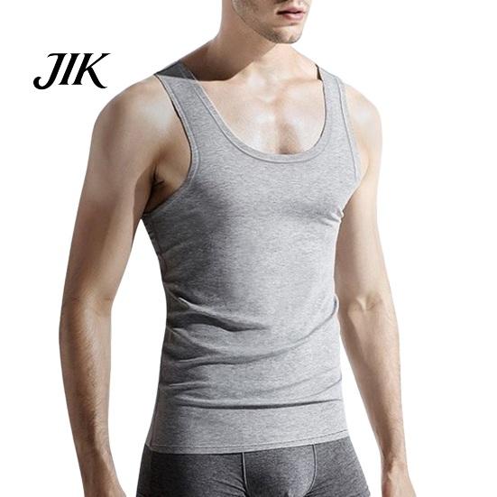 Men Fitness Vest Summer Sport O-Neck Sleeveless Slim Gym Fit Solid Color Tank Top Stretchy Pullover Tops Streetwear L серый
