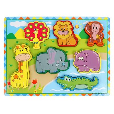 Woodbell Animal Animal Three -dimensional Puzzle, 1, 7 Pieces, 7 Pieces, Korea Best Toddler Puzzle