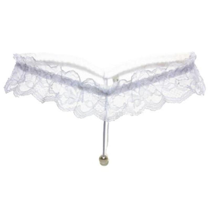 Women's Lingerie Sexy Artificial Pearl Decoration Lace thong Underwear
