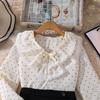 Girls' Fashion Set - Spring-Autumn Children's Sweet Polka Dot Long-Sleeved Shirt + Pants Set
