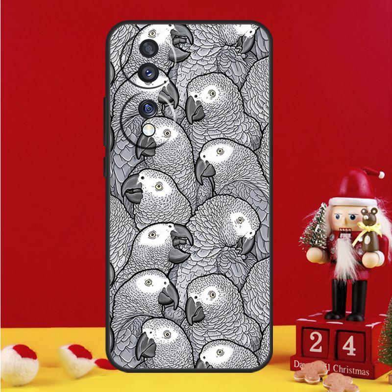 African Grey Parrot Case For Honor Magic 8 5 6 7 Pro Honor Win RT 50 70 90 200 400 Lite X8c X9b X9c X9a X9d Cover