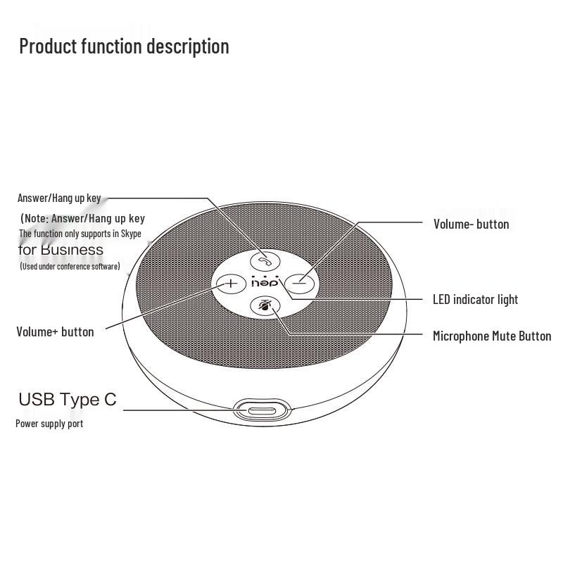 Deli Omnidirectional Video Conference Microphone
