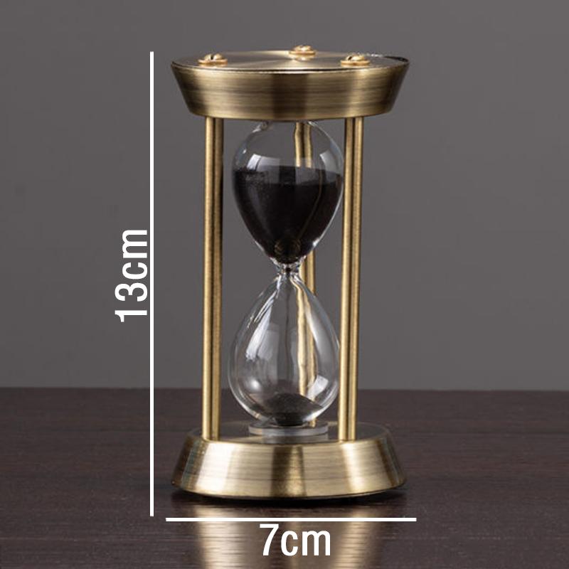 1-15 Minutes Nordic Metal Hourglass Timer Sand Clock Ornaments Home Furnishings Living Room Office Retro Decorate Crafts Gifts