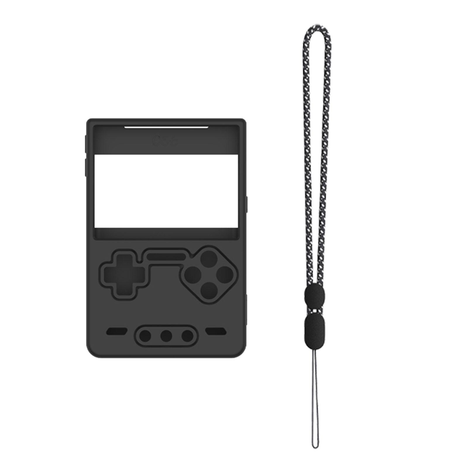 

Силиконовый защитный чехол для корпуса геймпада со шнурком для консоли Trimui Brick, устойчивый к царапинам, защитная накладка чёрный