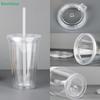 Double-Wall Acrylic Tumbler with Straw and Lid - Reusable Clear Plastic Cups for Iced Coffee, Smoothies and Water