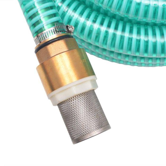 VidaXL Suction Hose with Brass Fittings 15 M 25 Mm Green