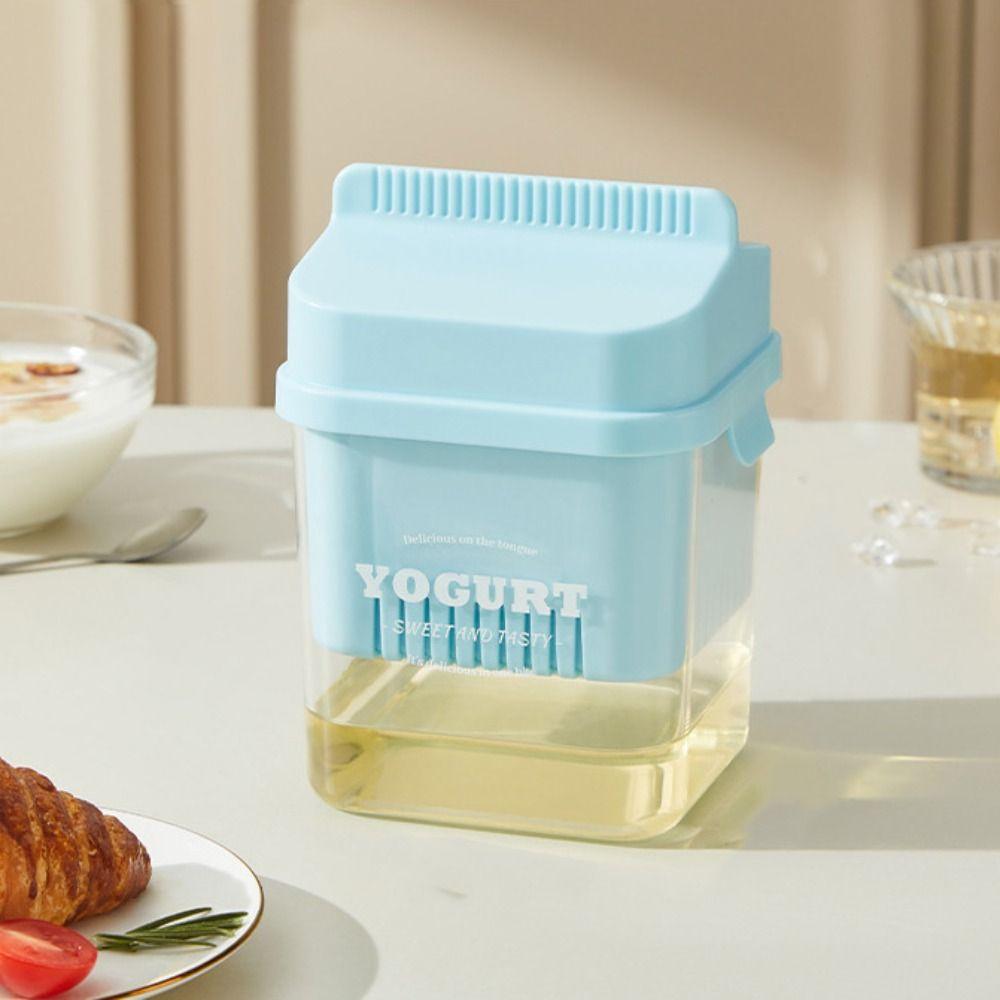 Spring Press Type Yogurt Filter Milk Box Shape Yogurt Maker Creative Whey Separator  Fridge