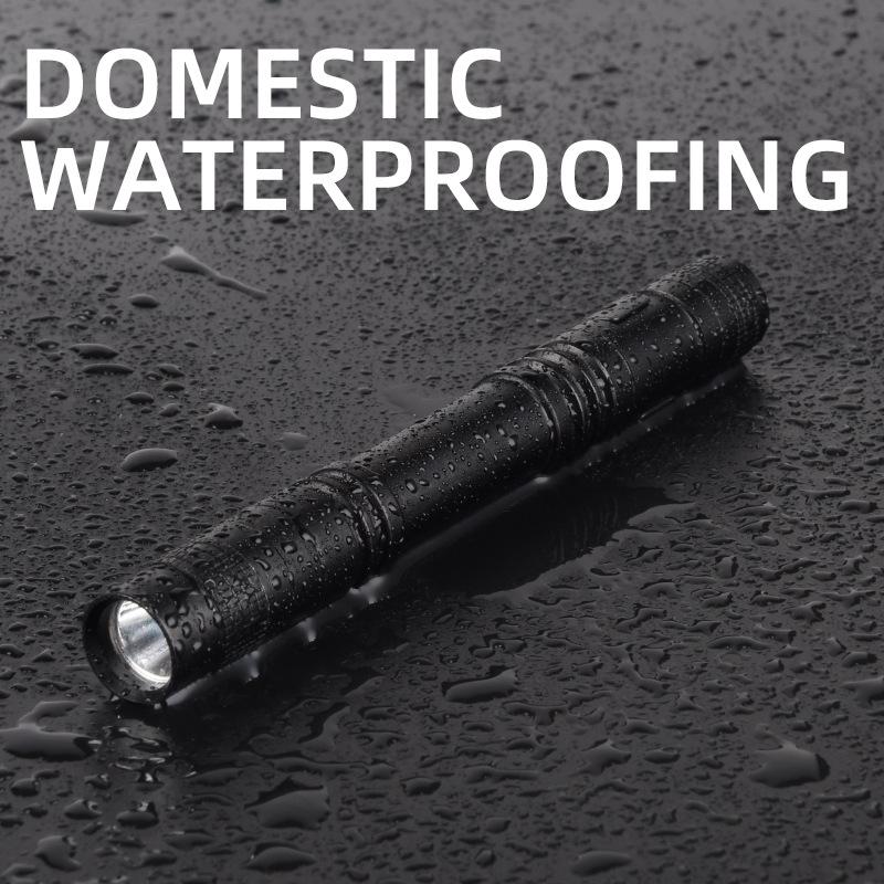 Flashlight Pen Holder Mini Waterproof and Convenient LED Aluminum Alloy UV395nm Purple Light Pen Light No. 7 AAA Dry Battery Light