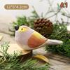 Cute Wood Carving Bird Handmade Mini Small Bird Ornament Carving Nordic-Style Wooden Bird Figurine Children'S Toys