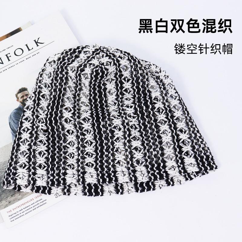 Lace Baotou Hat Women's Summer Hollow Breathable Thin Face Small Pile Hat Cold Hat Globe Hat