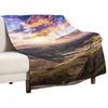 Lake District Sunset Throw Blanket Fluffy Cozy Throw Blanket for Home Decor