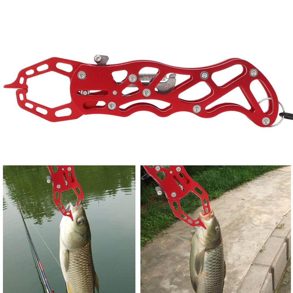 Aluminium Alloy Hollow Out Lure Fishing Pliers Fish Controller Tong Clamp Tool Red