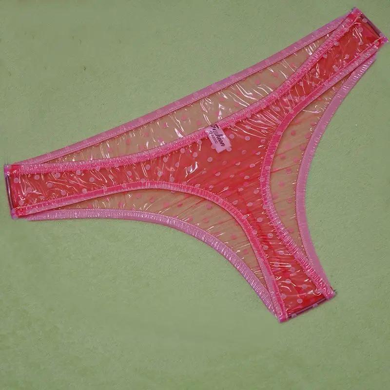 Sexy Transparent T-Back Thong Low Waist Pvc Soft Fetish G-String Abdl Plastic Erotic Panties Live Show Dance Dj Club Sex Costume