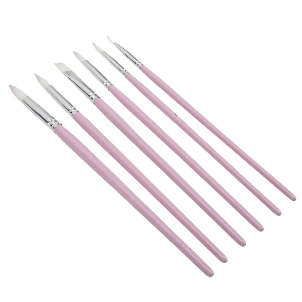 6Pcs Watercolor Brushes Multifunctional Easy Cleaning Wide Application Premium Material Durable Paintbrush SetHibiscus