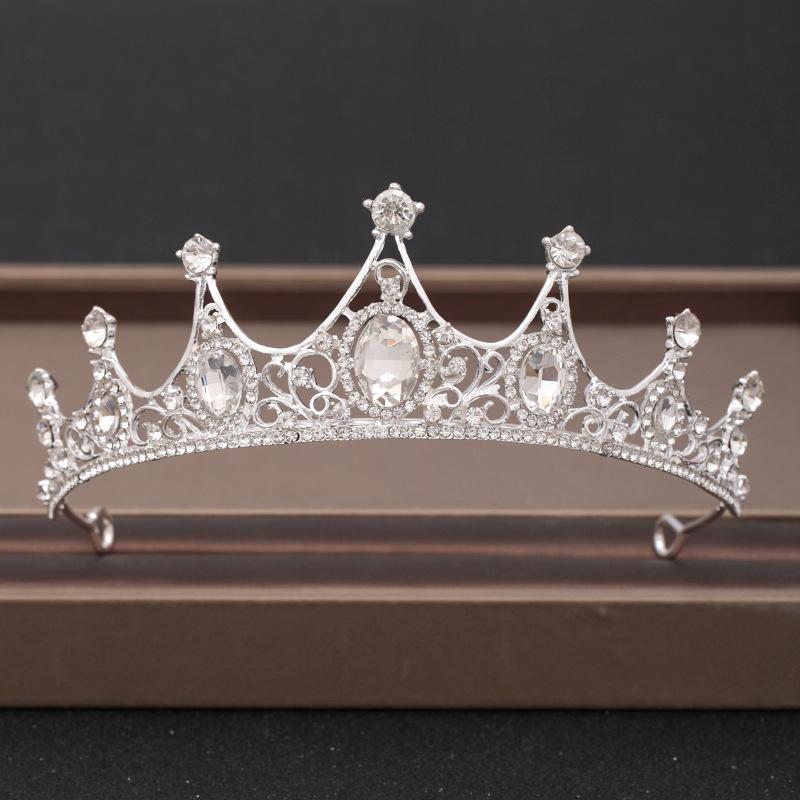 DIEZI Elegant Luxury Girls Crystal Bridal Tiara Crown Birthday Party New Fashion Bride Queen Headbands Hair Jewelry Accessories