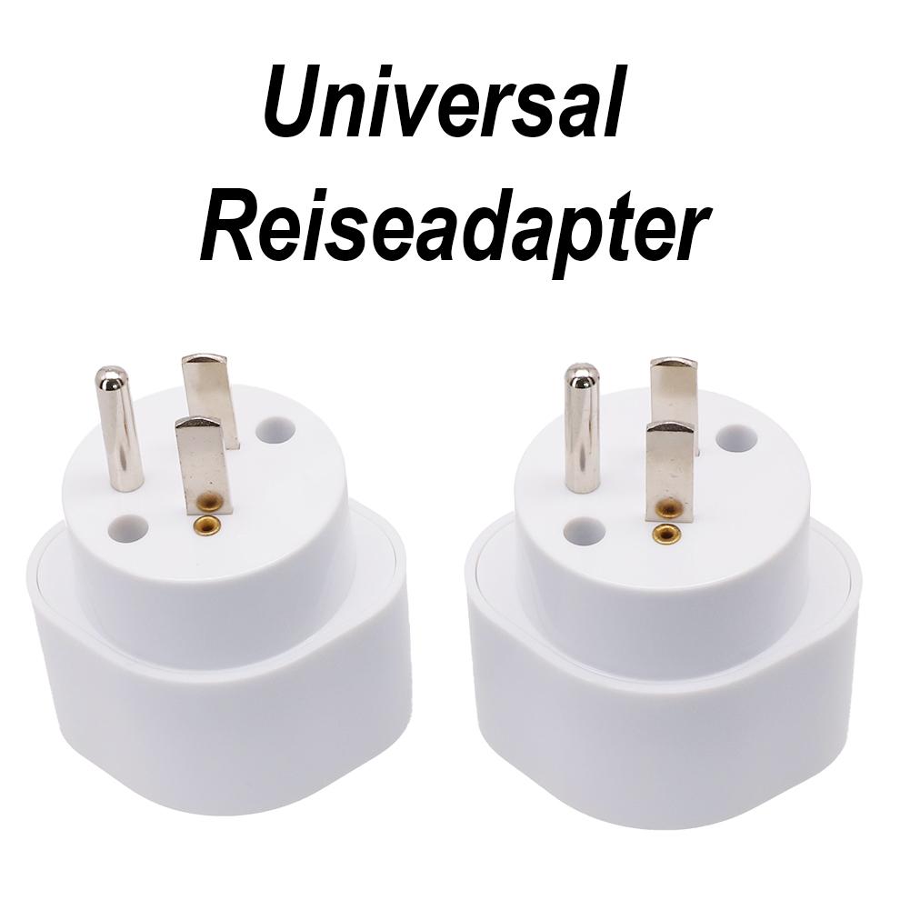 2 Stück EU-Steckdosenadapter Reisekonverter US- zu EU-Stecker Eurostecker-Konverter Elektrischer Adapter Steckdose Stromladegerät