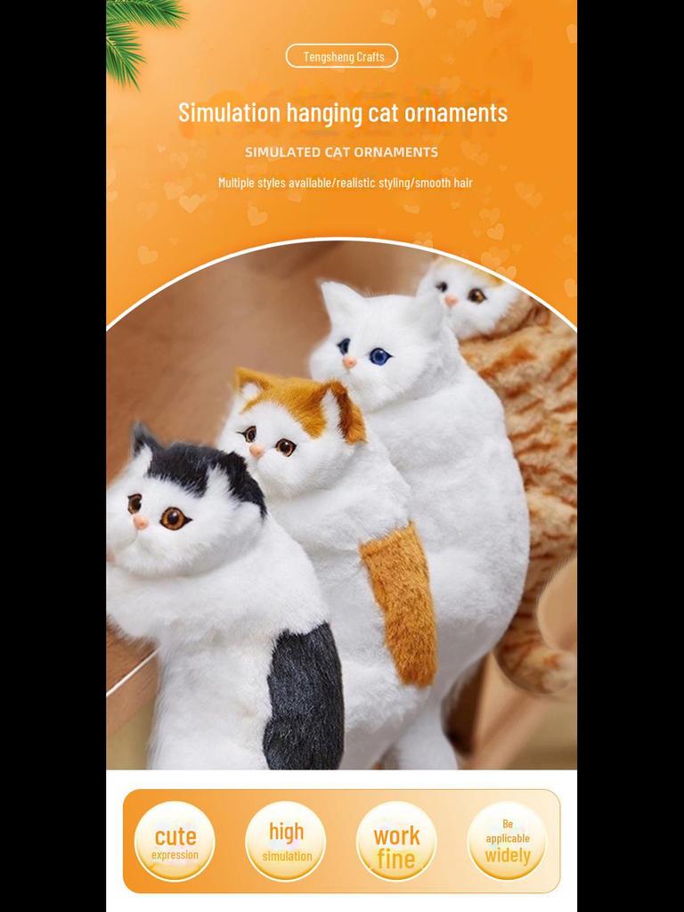 Creative Pet Cat Figurine: Home Decor & Children's Toy